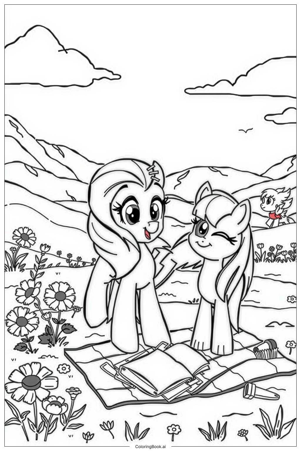  Page de coloriage Ma petite pony Cutie Mark Crew à une foire-2 