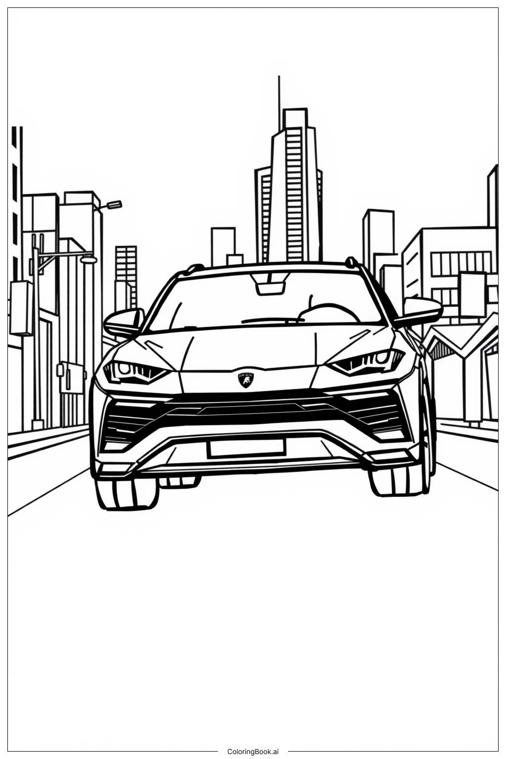  Urus City Adventure Coloring Page 