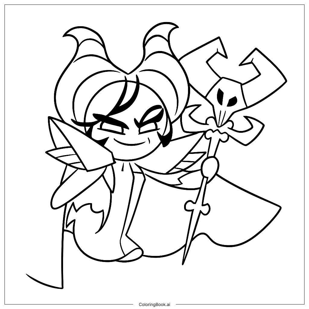  Dark Enchantress Cookie Coloring Page 