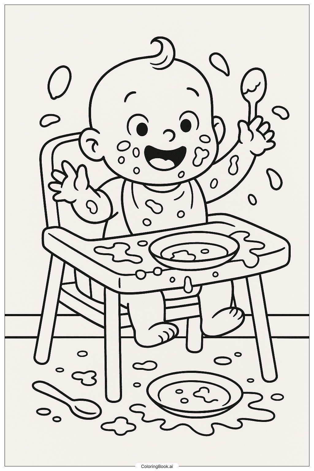  Baby Making A Mess With Food Coloring Page 