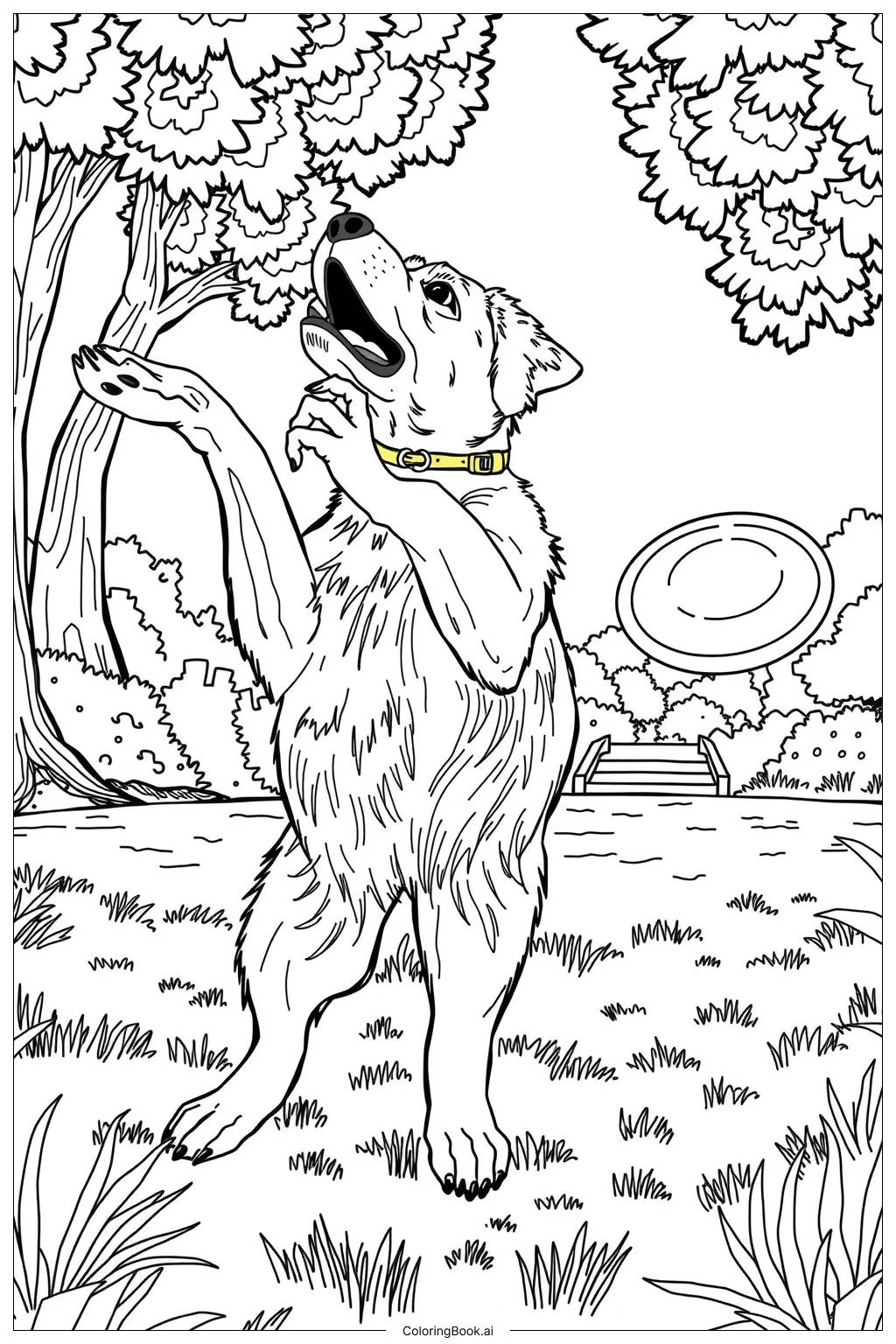  Page de coloriage Fête de Chiens d'Halloween-2 