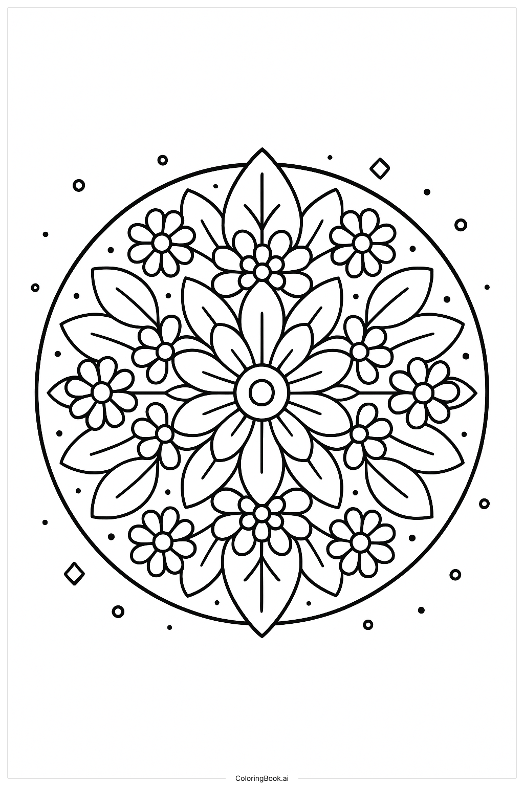 Mandala Ausmalseite