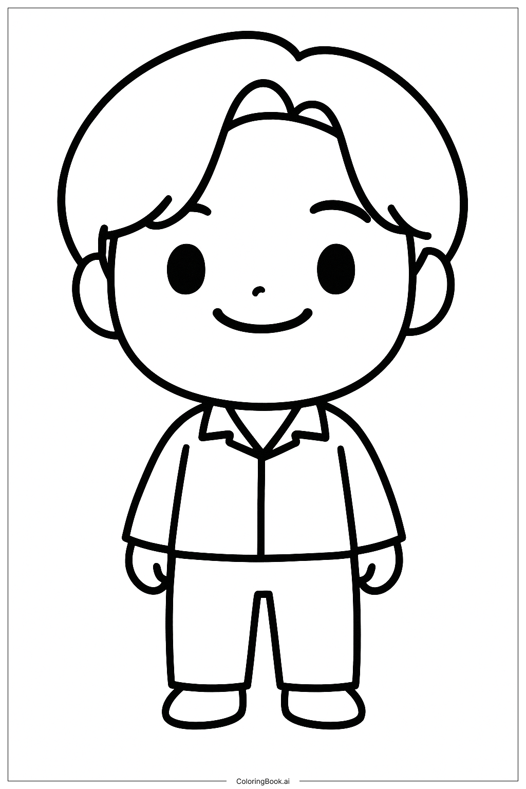  Page de coloriage Mignons membres chibi de BTS 