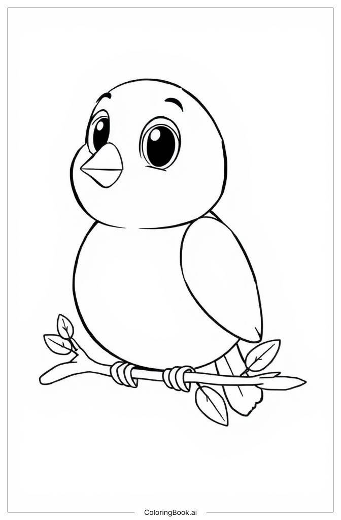  Easy Bird Drawing Coloring Page 