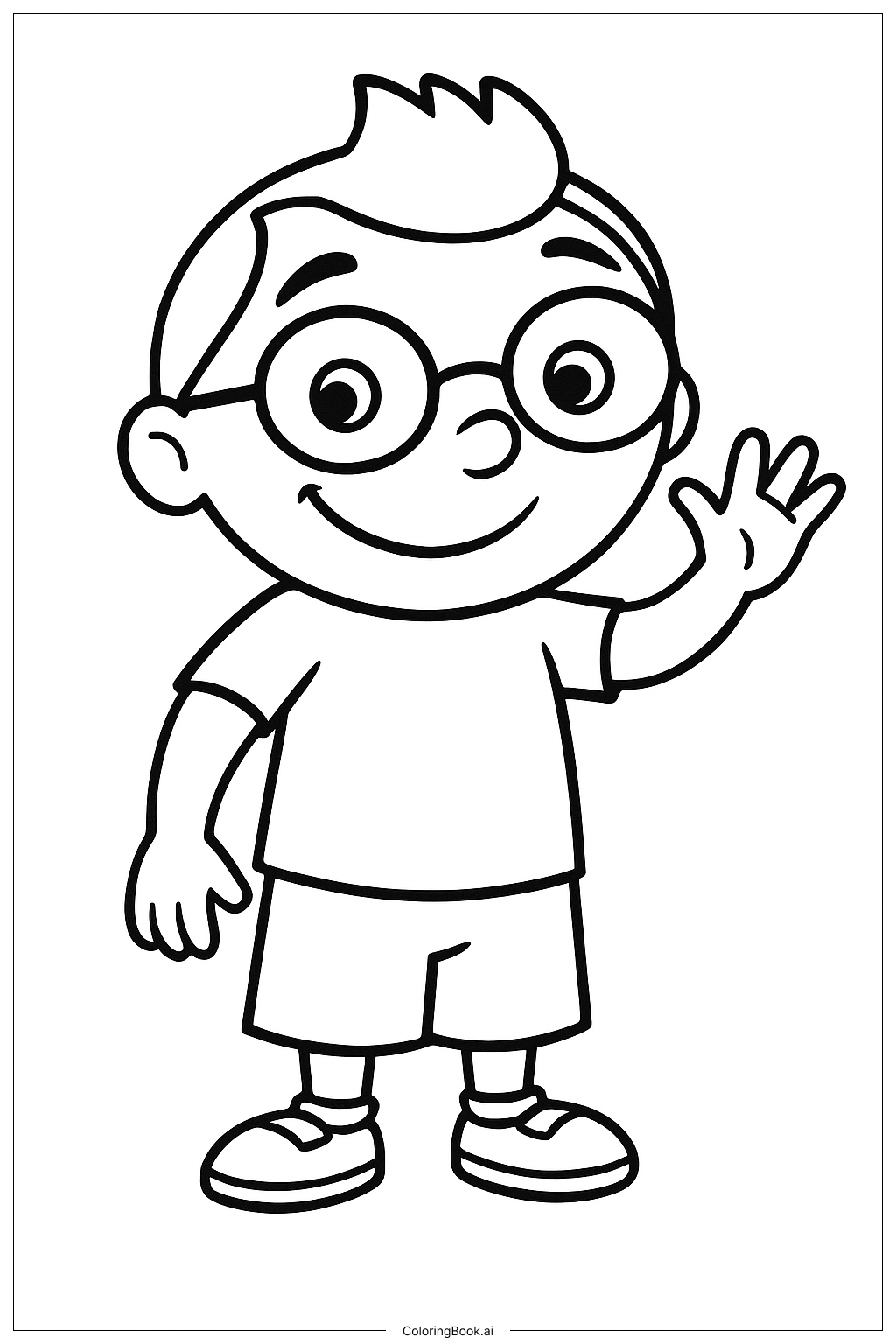  Little Einsteins Leo Waving Hello Coloring Page 