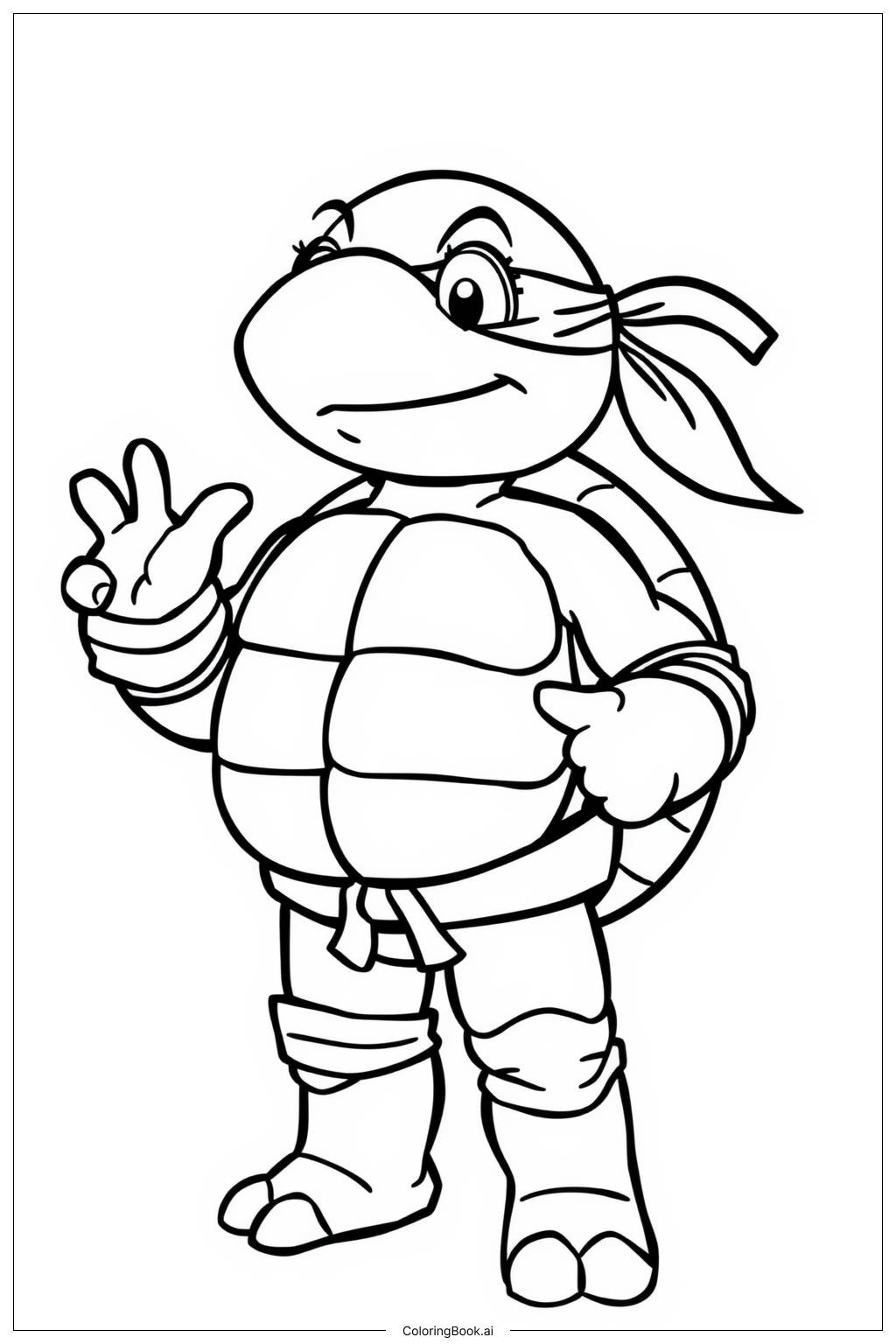  ninja turtle's journey of friendship and trust Coloring Page 