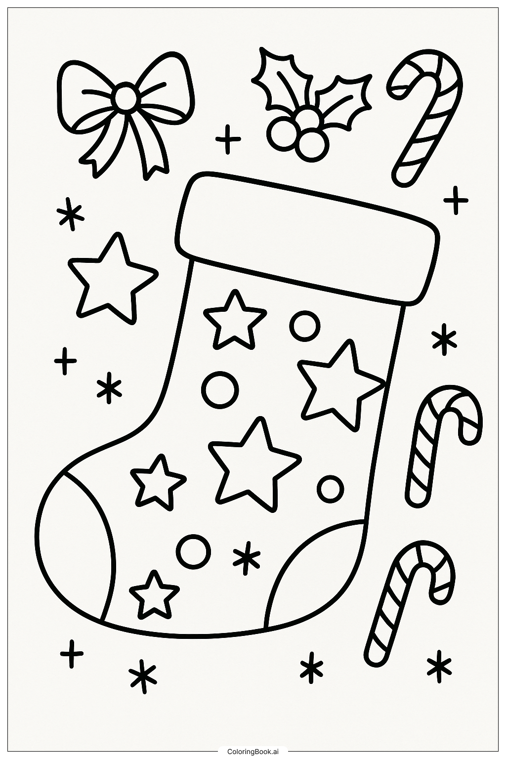  Decorating A Plain Stocking填色页 