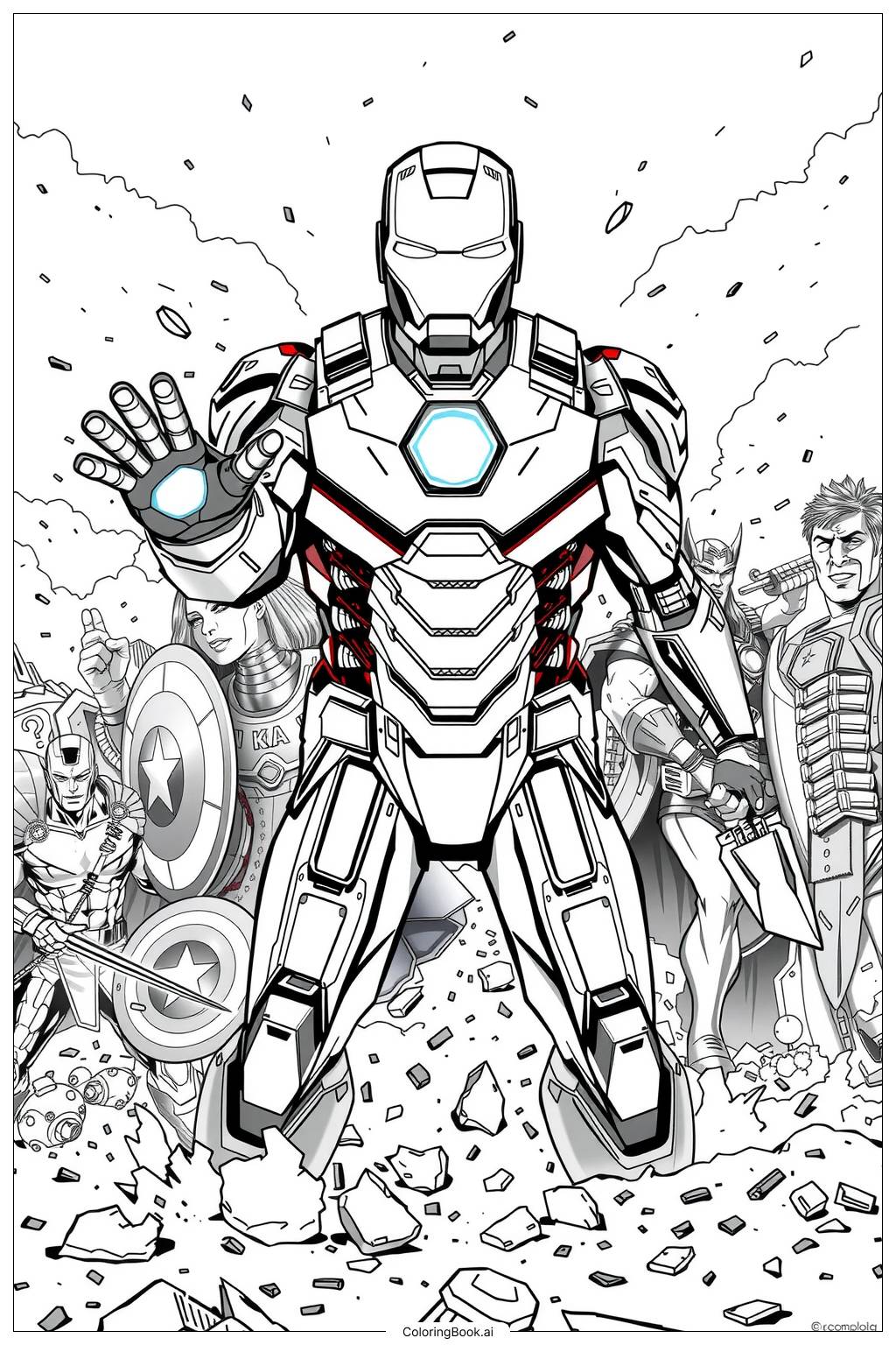 Iron Man Coloring Page Pdf