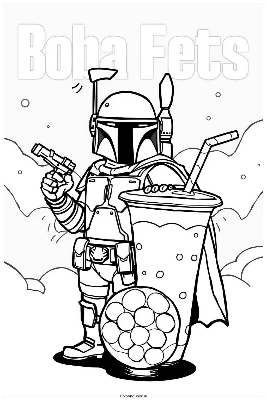  Boba Fett Surprise Coloring Page 