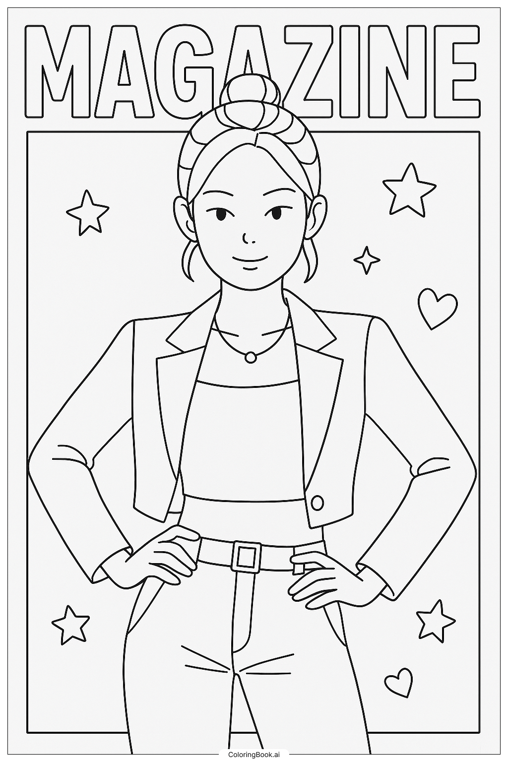  Blackpink Jennie On A Magazine Cover Coloring Page 