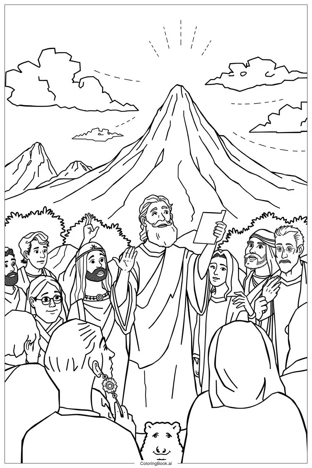  Beginners Learning the Bible Stories-2 Coloring Page 