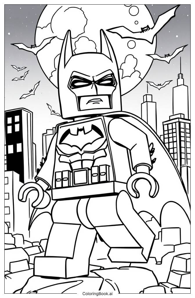  Página para colorir de LEGO Batman 