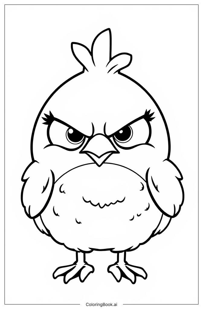  Página para colorir de Angry Bird 