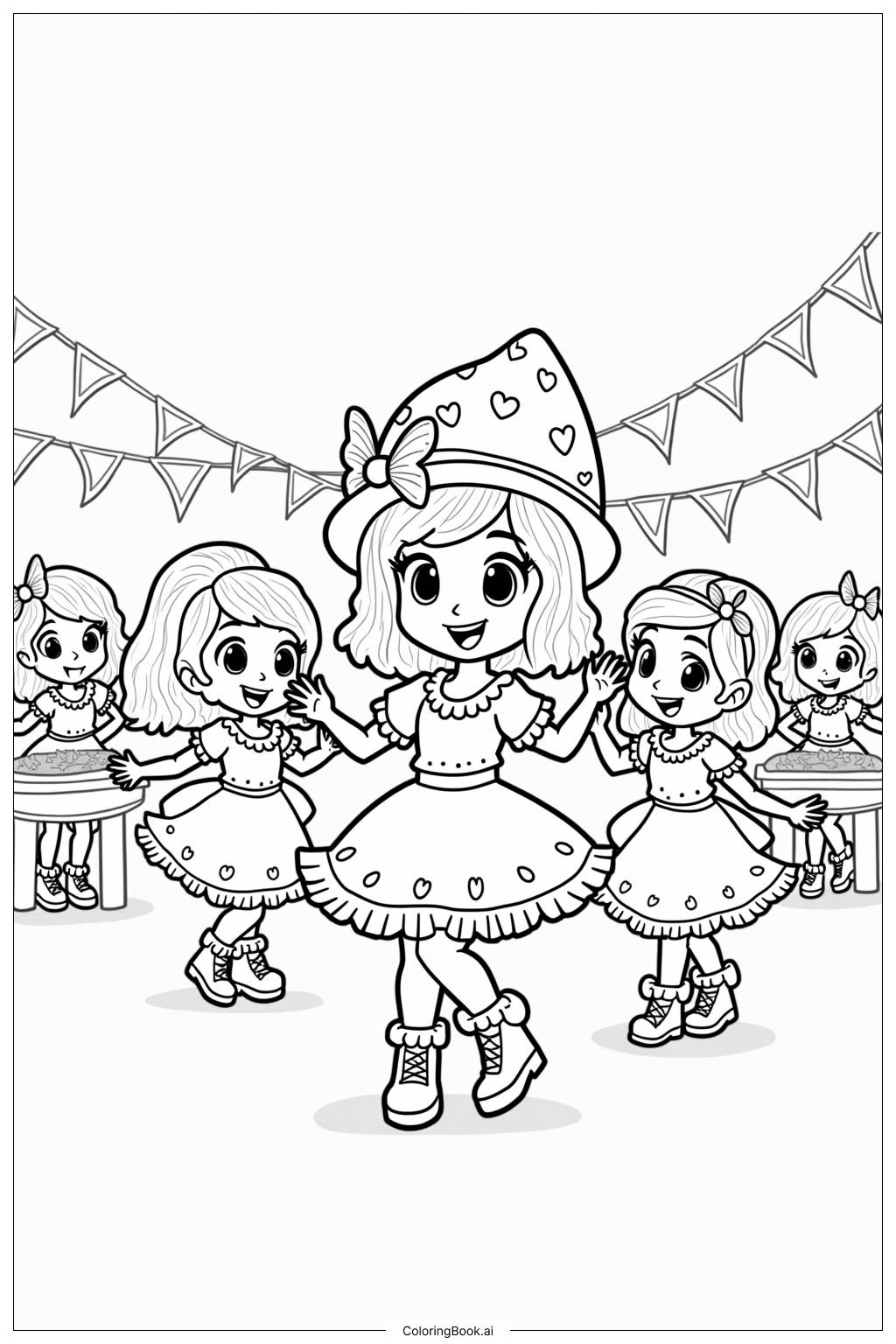  Page de coloriage Fête des Aventures Berry Bitty de la Fraise 