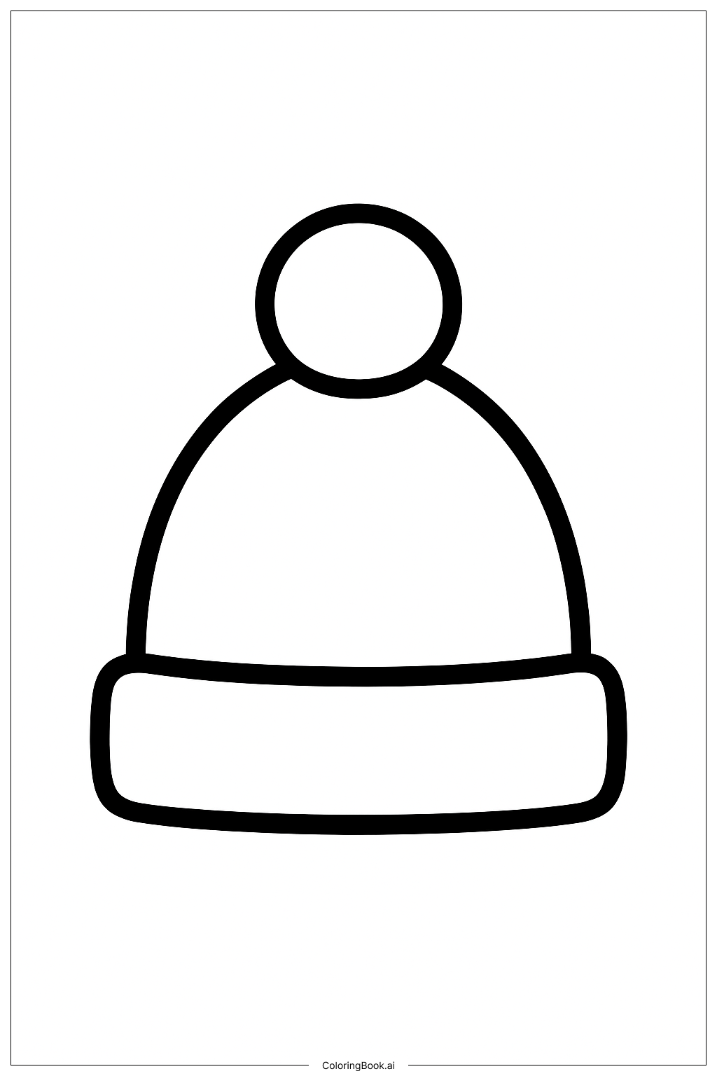Página para colorear de Gorro de invierno acogedor