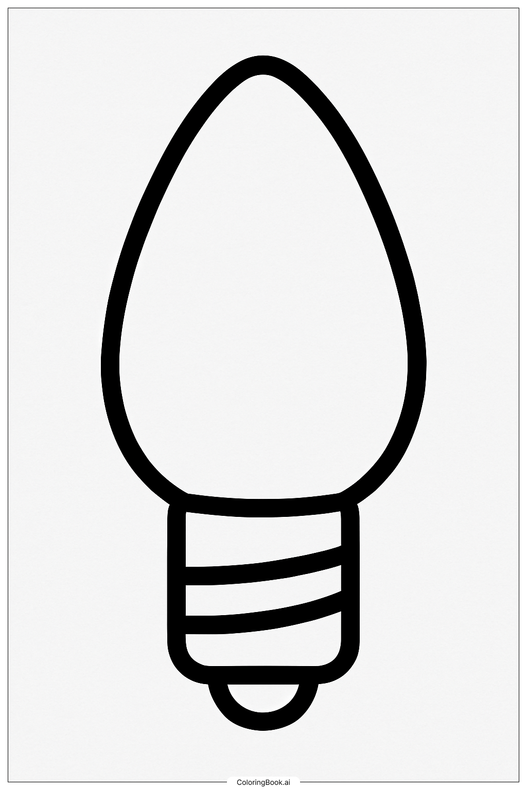  모던 크리스마스 전구 색칠공부 페이지 