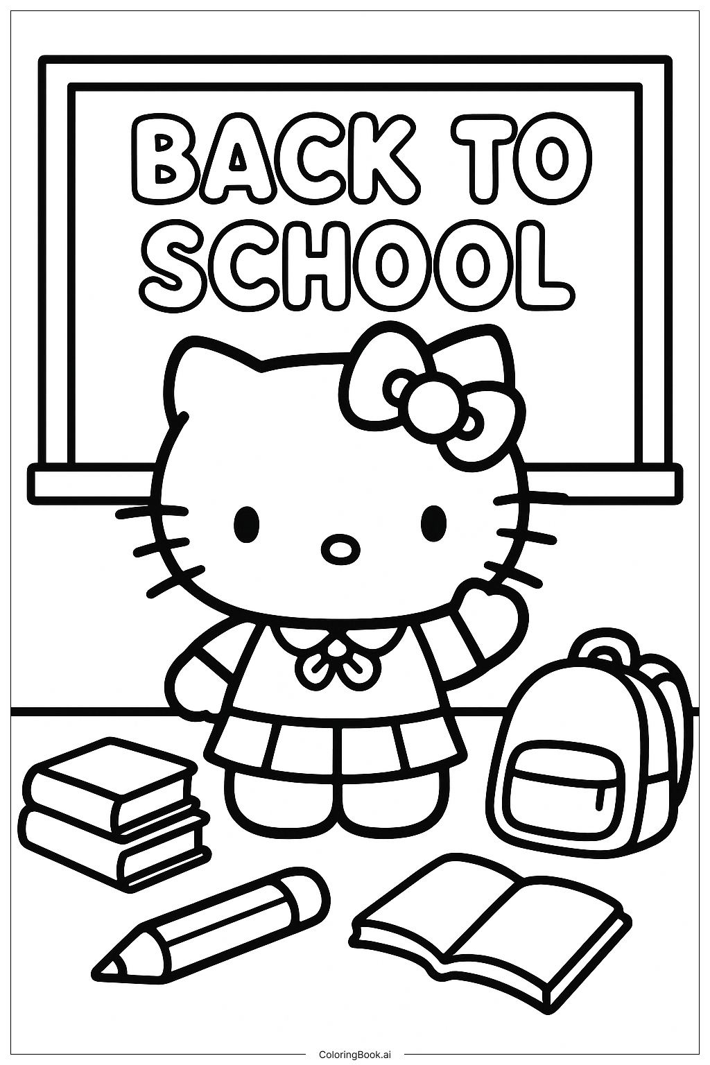 I Love My School Coloring Page Printable 2025 