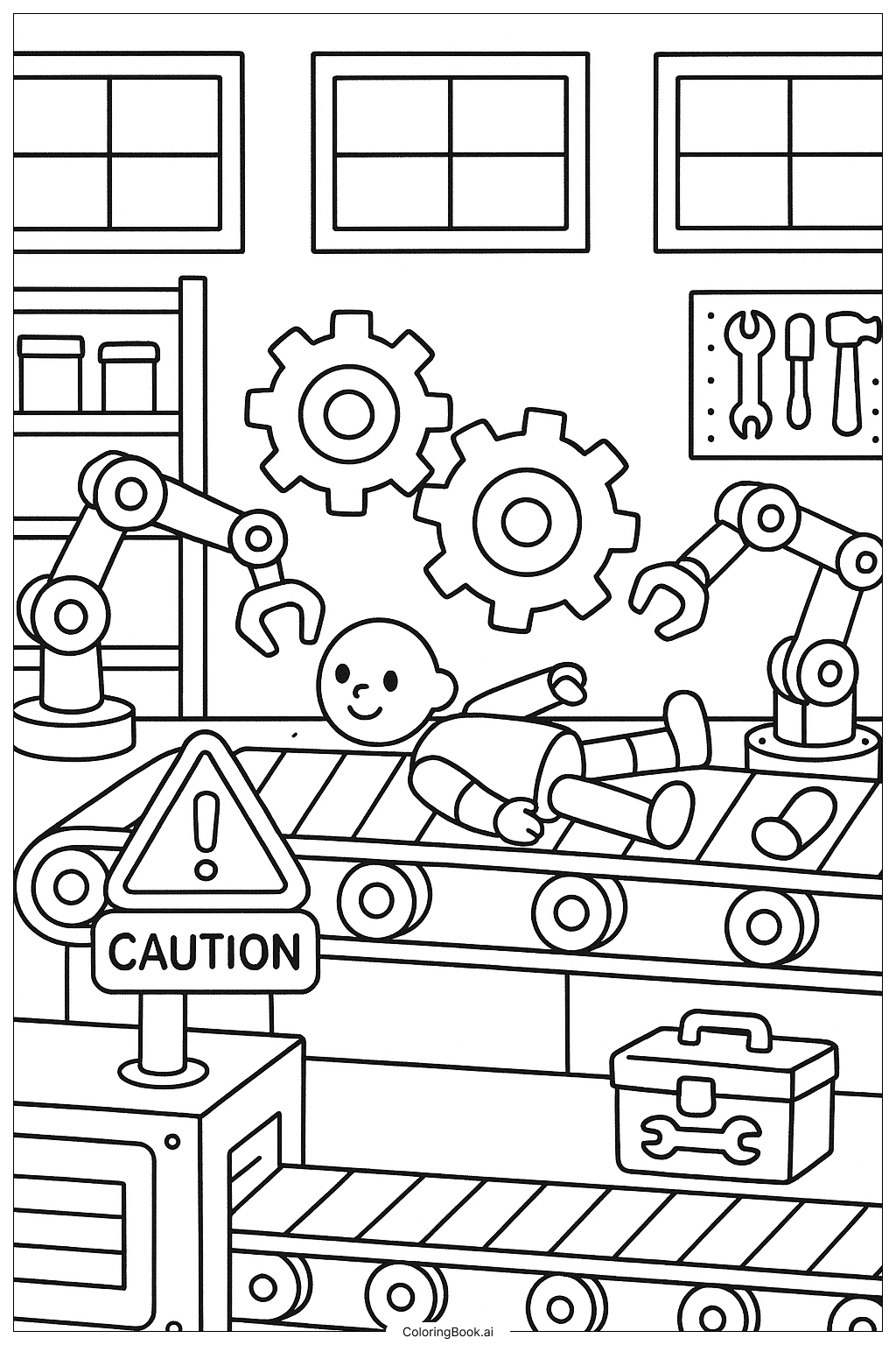  Poppy Playtime Chapter 3 Toy Assembly Line Coloring Page 