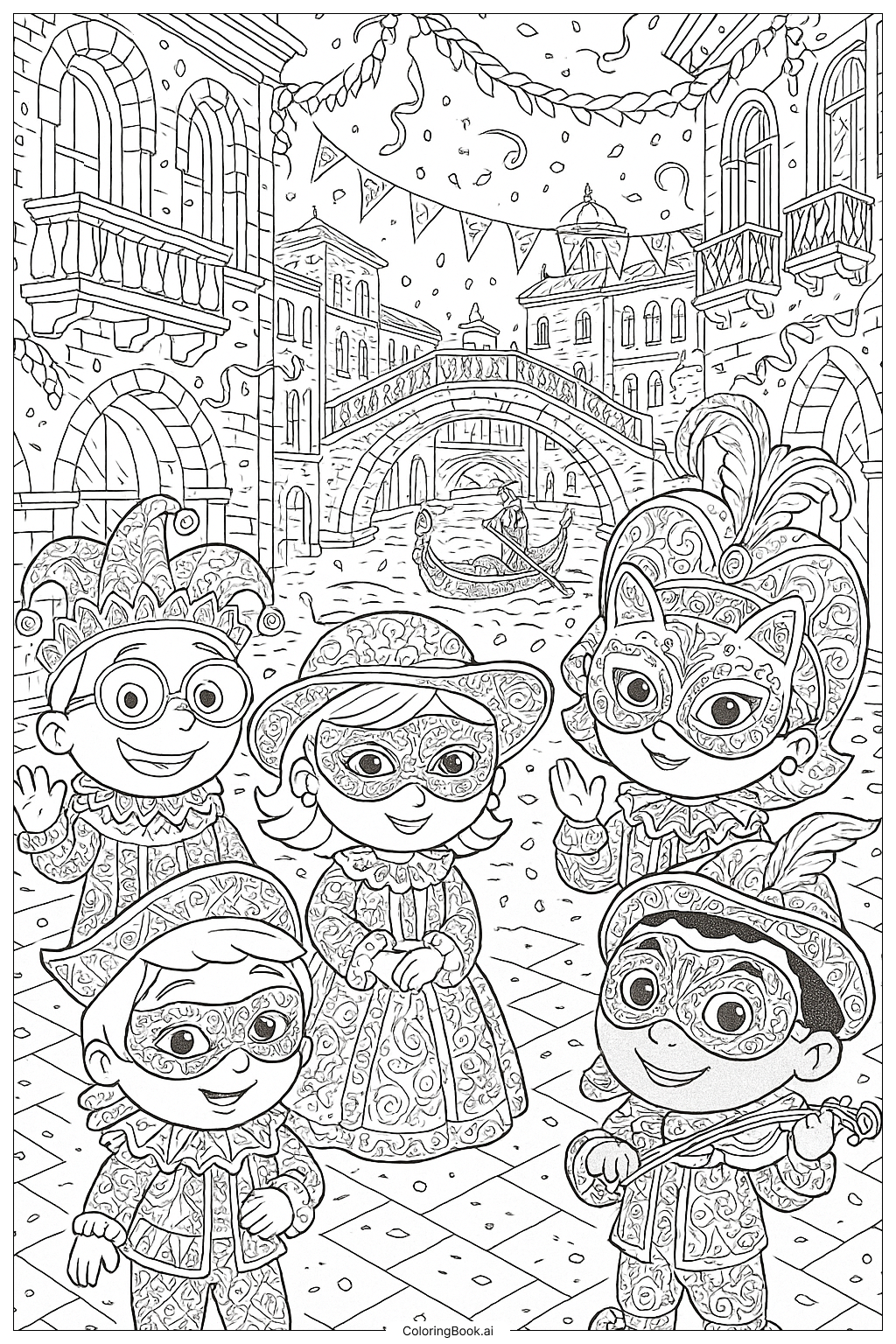  The Little Einsteins At The Carnival Of Venice Coloring Page 