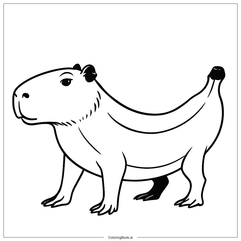  Capybarelli Bananalelli Coloring Page 