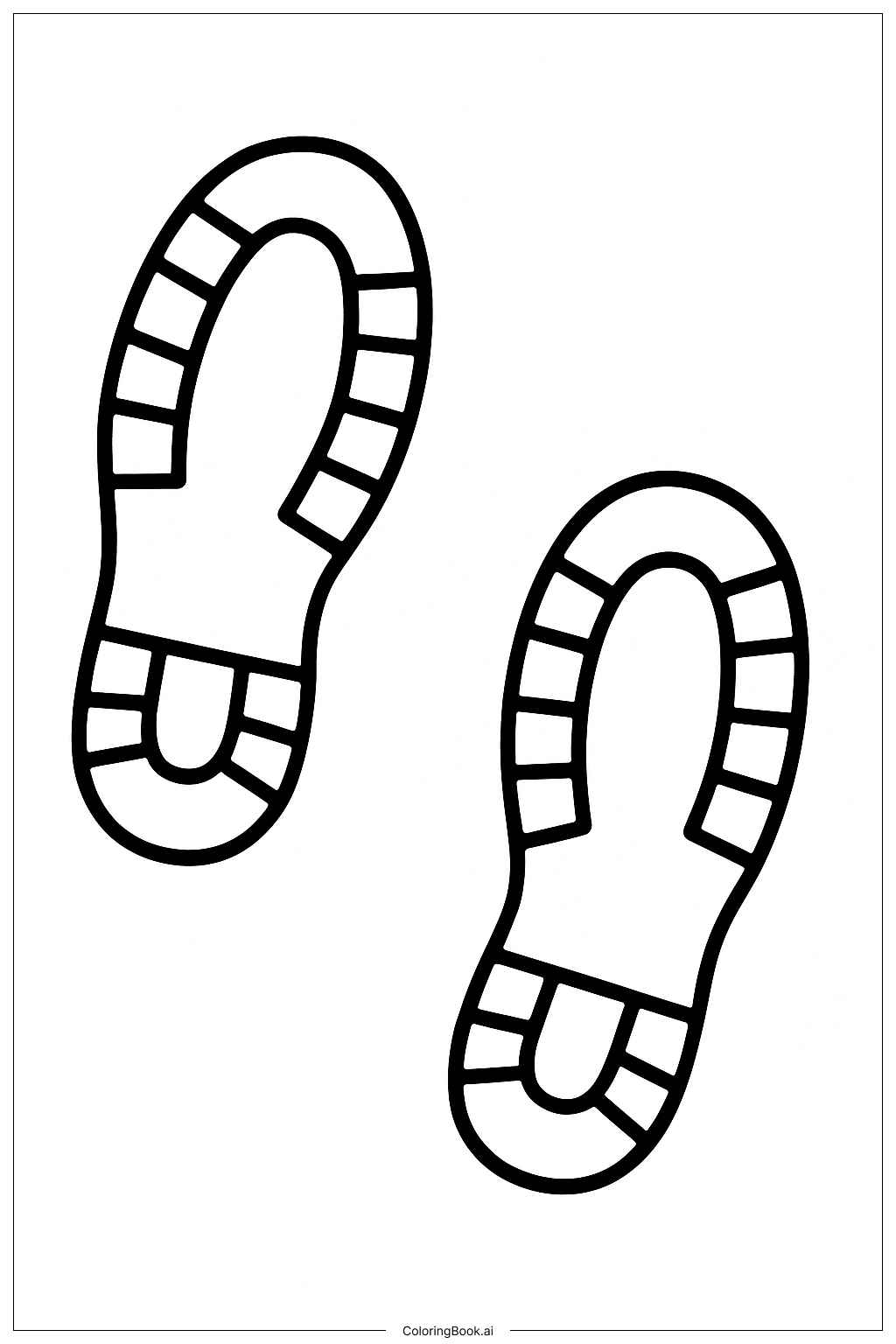  눈 오는 날 부츠 자국 색칠공부 페이지 