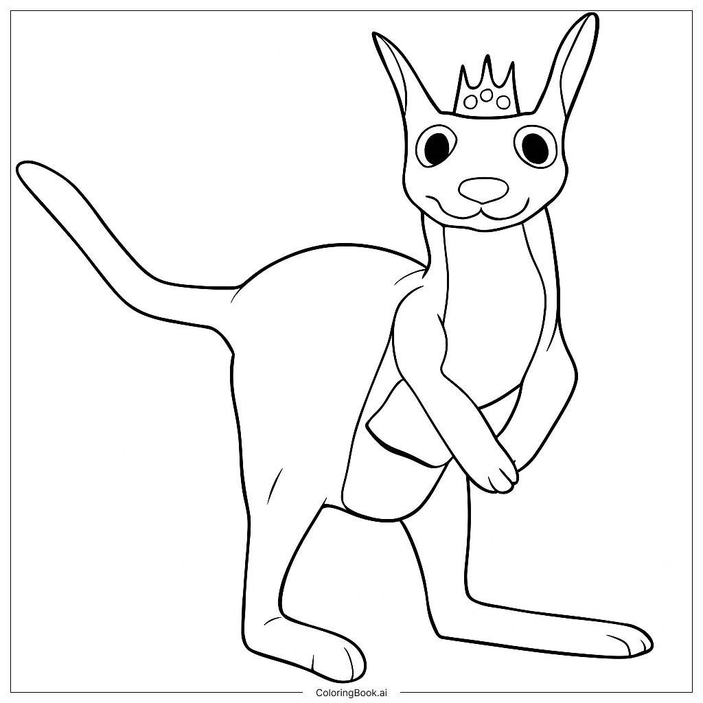 Página para colorear de Reina Bouncelia