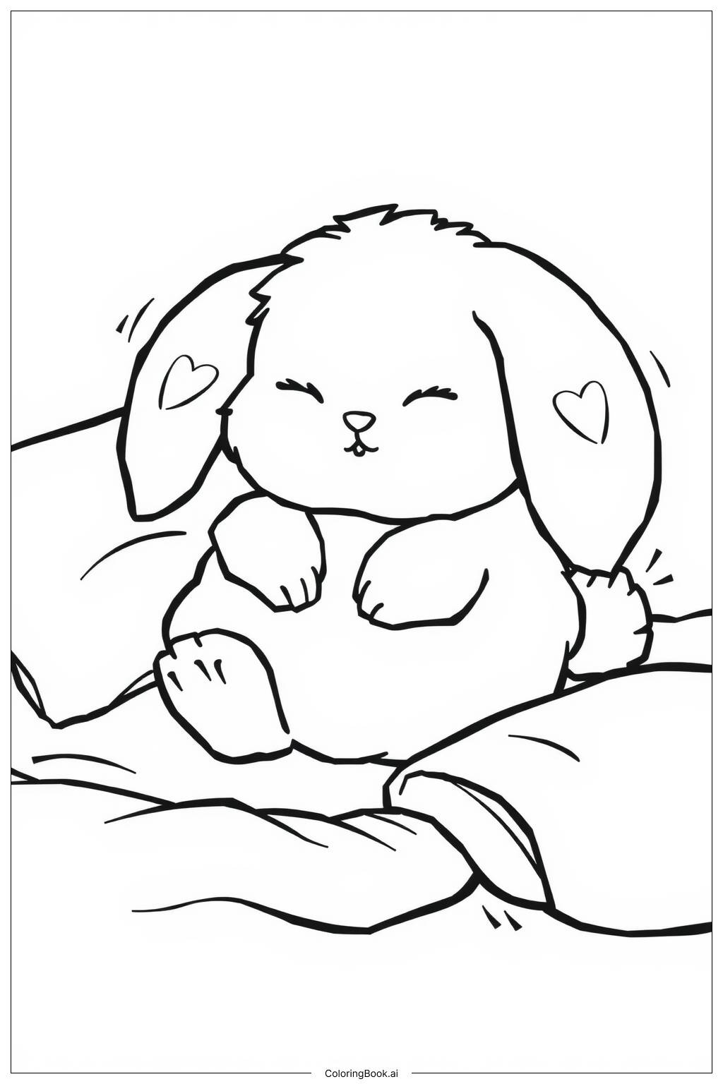  Sleeping Bunny Coloring Page 