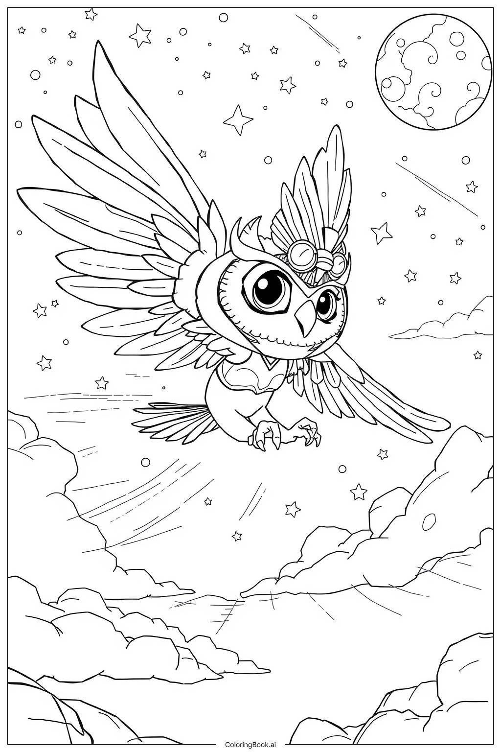  Owlette Flying Coloring Page 