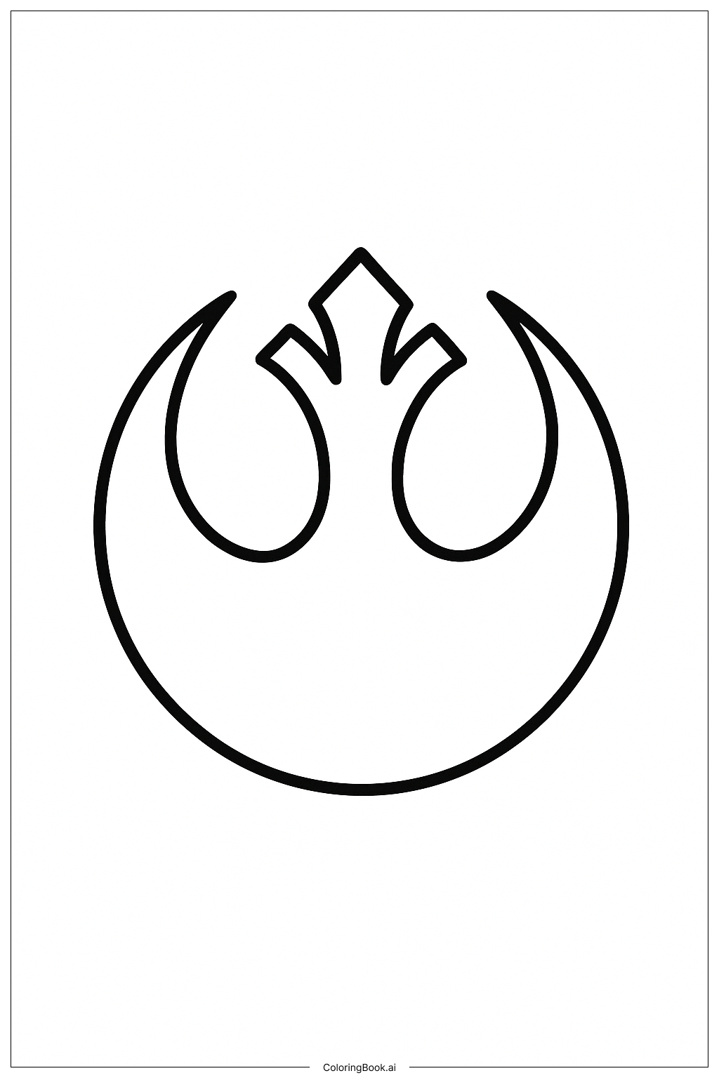  Page de coloriage Logo de l'Alliance Rebelle de Star Wars 