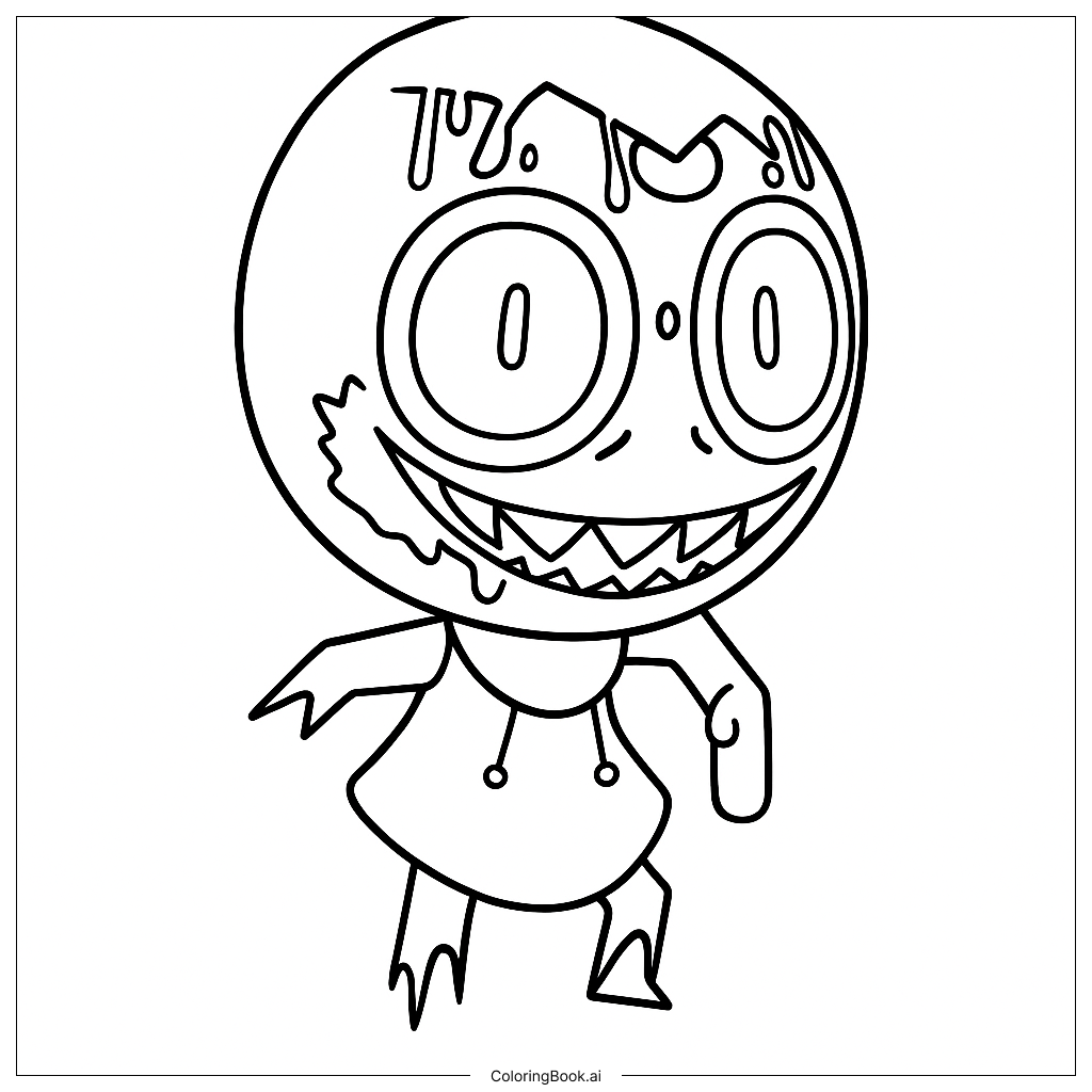 Twisted Toodles Coloring Page