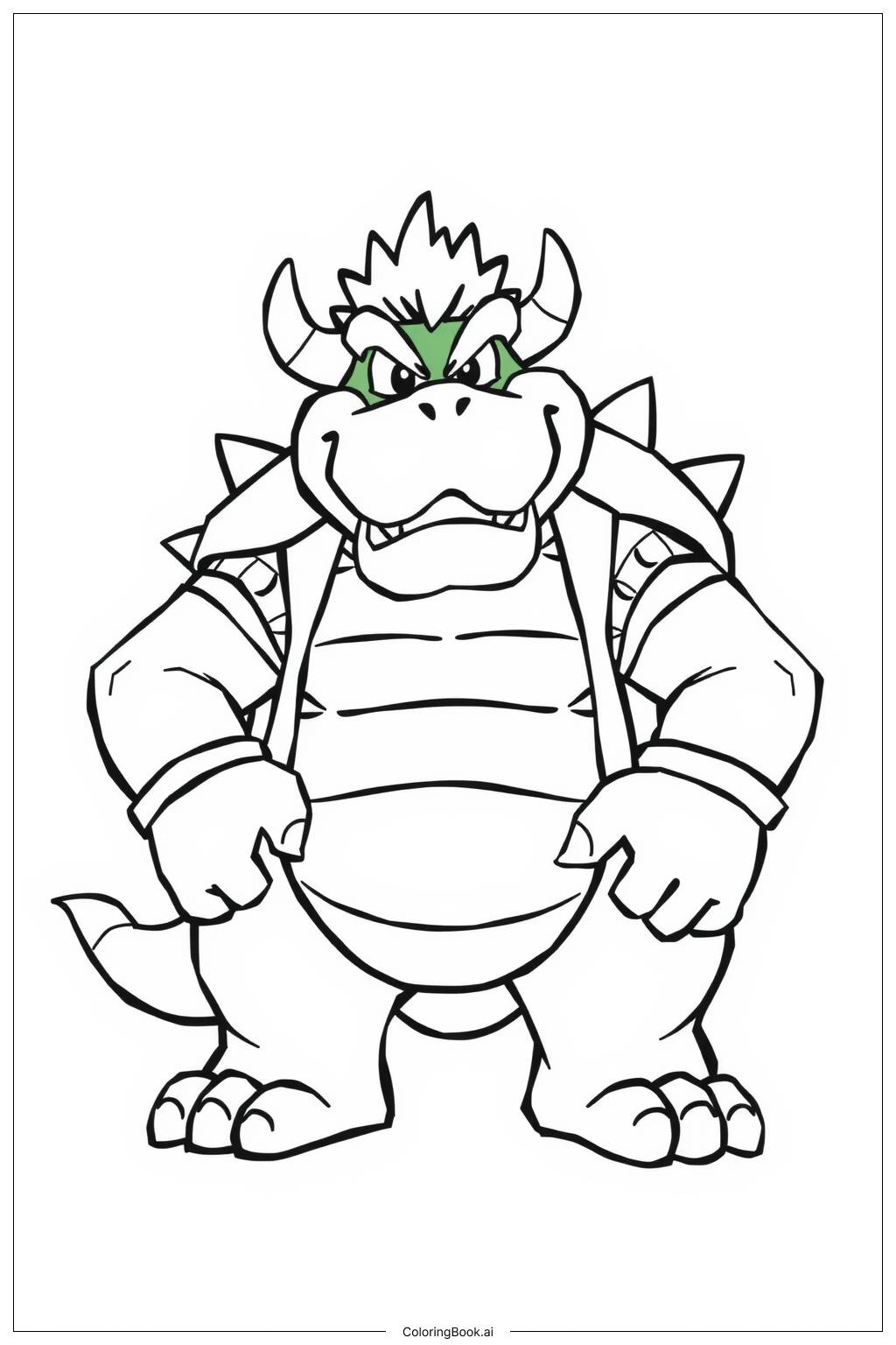  Página para colorir de Bowser em Seu Castelo 