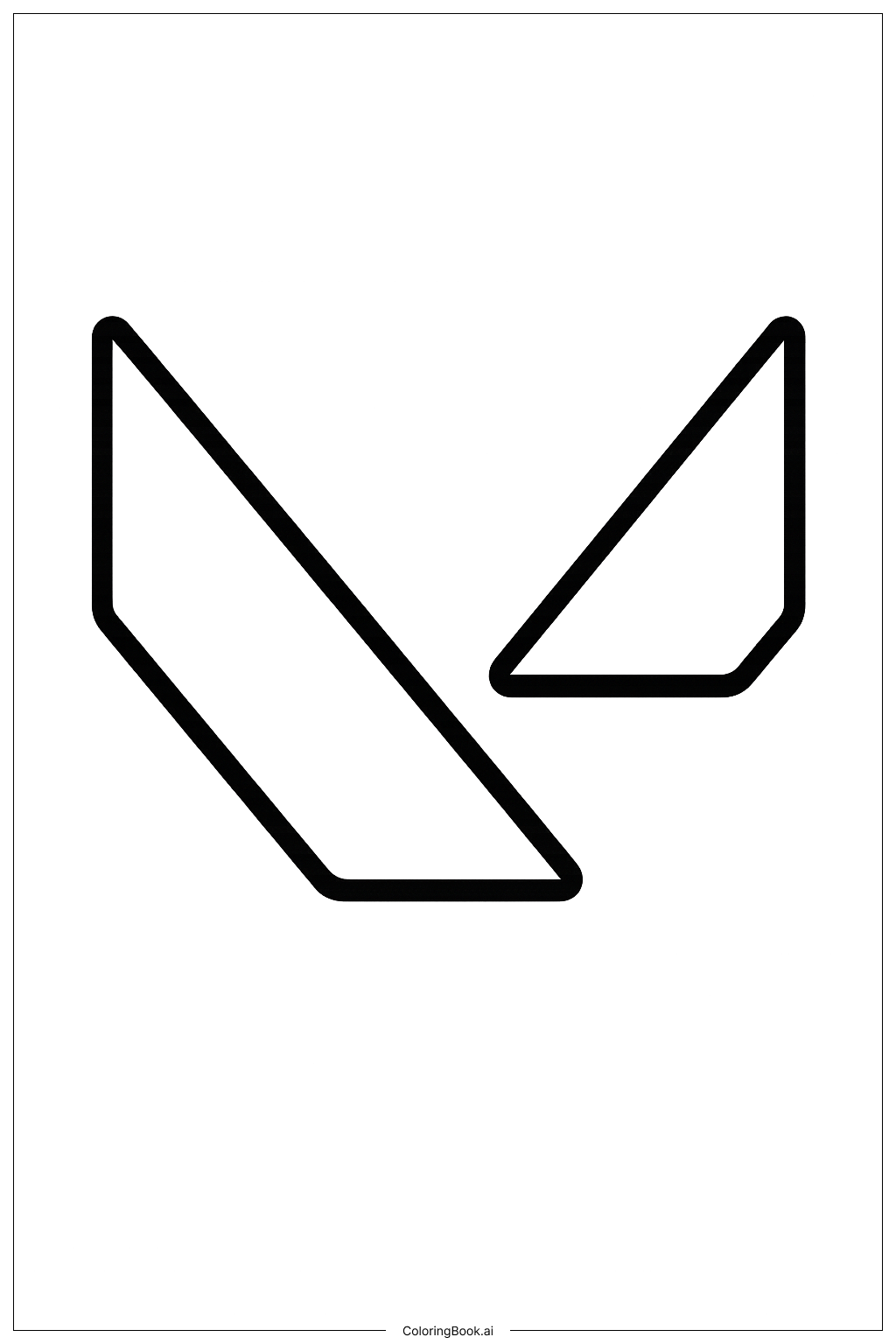  Página para colorear de El logo del juego Valorant 
