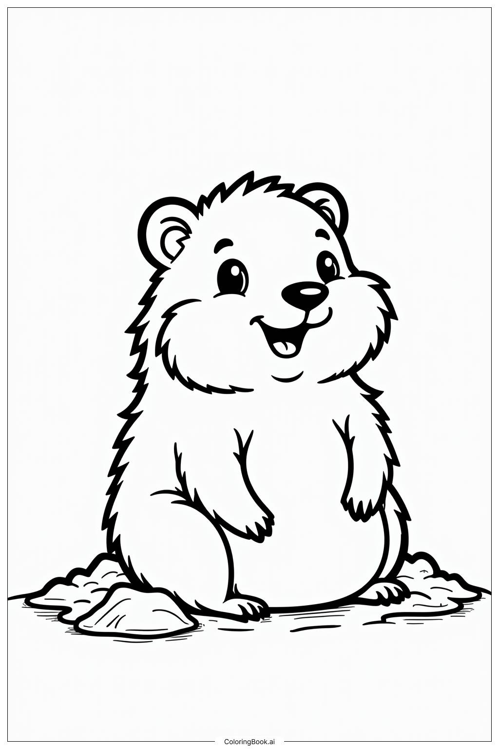  Ground Hog Ceremony on Ground Hog Day Coloring Page 