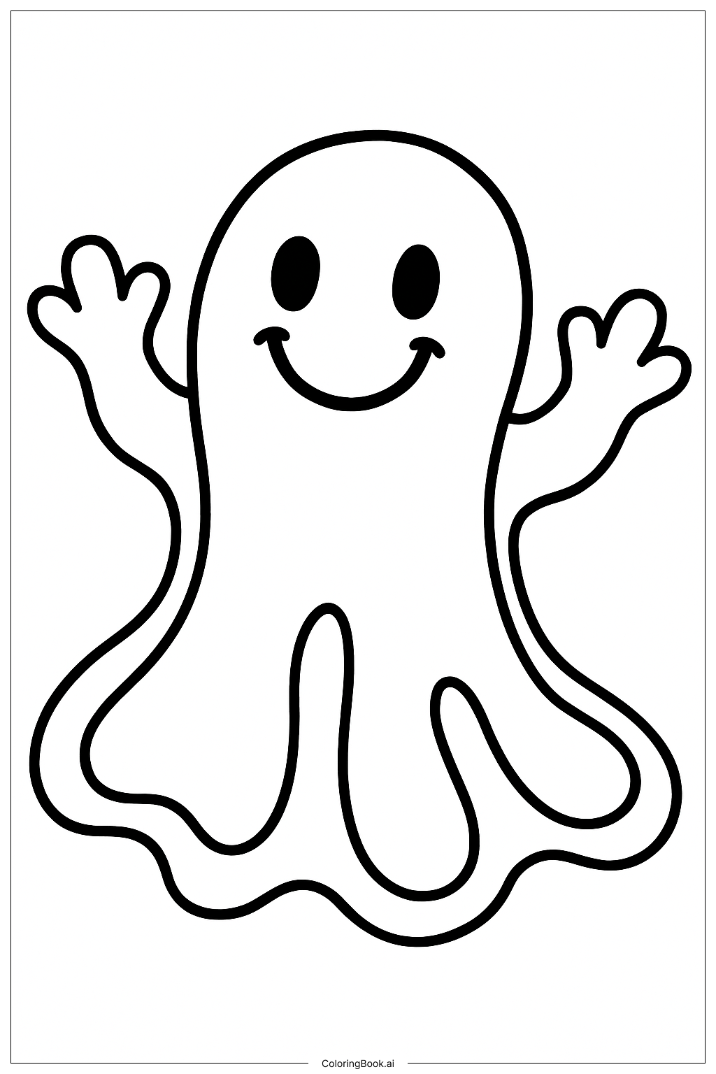  Trang tô màu Một Hồn Ma Thân Thiện và Hào Hứng 