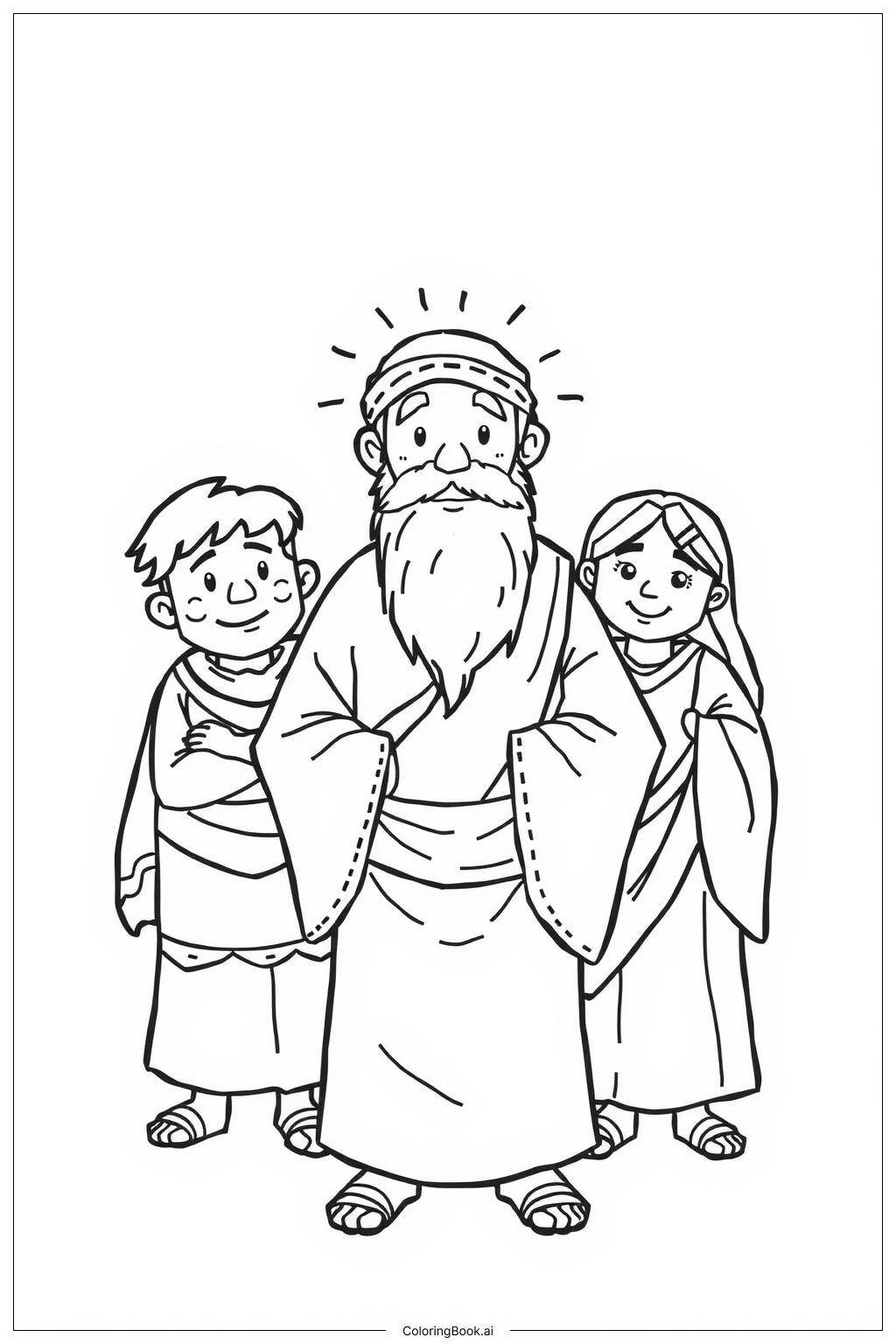  Job Bible Story Illustrated Coloring Page 