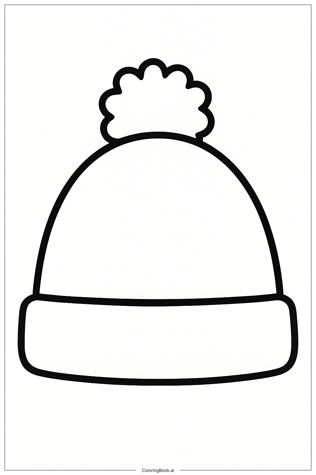 Página para colorear de Mi gorro de invierno favorito