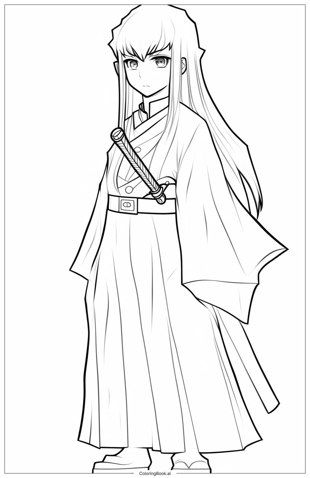  Muichiro Tokito Coloring Page 