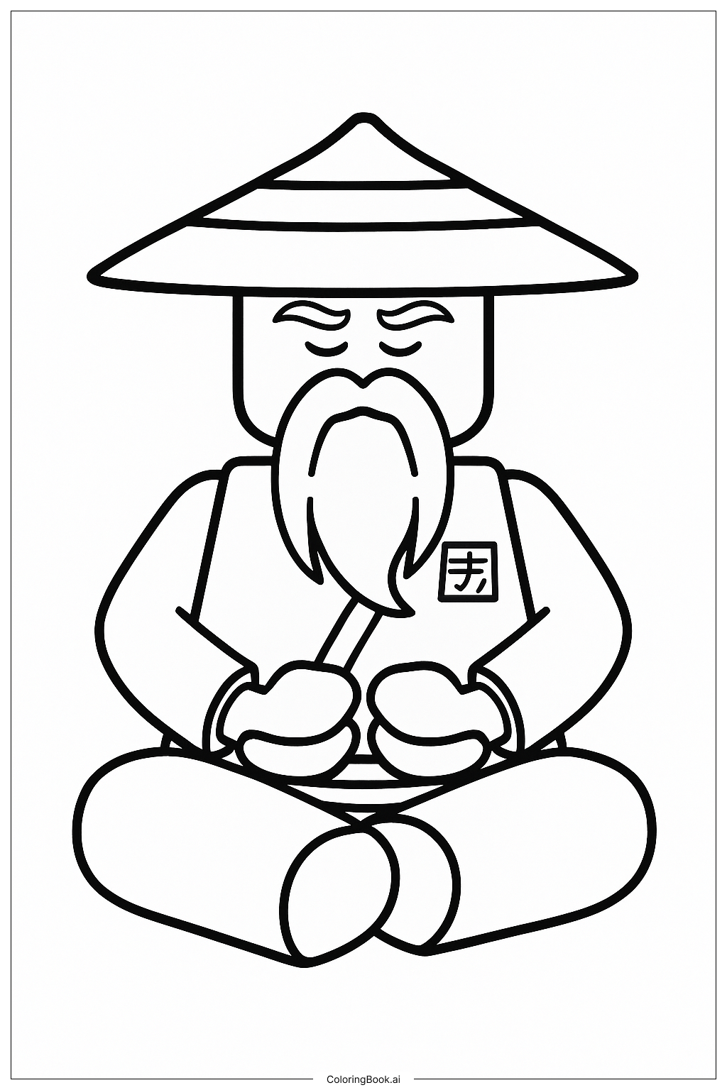  Master Wu Of Ninjago Meditating Ausmalseite 