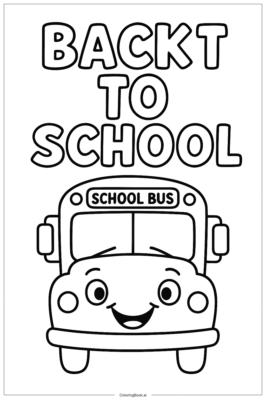  Página para colorear de Un cartel de bienvenida para la vuelta al cole 