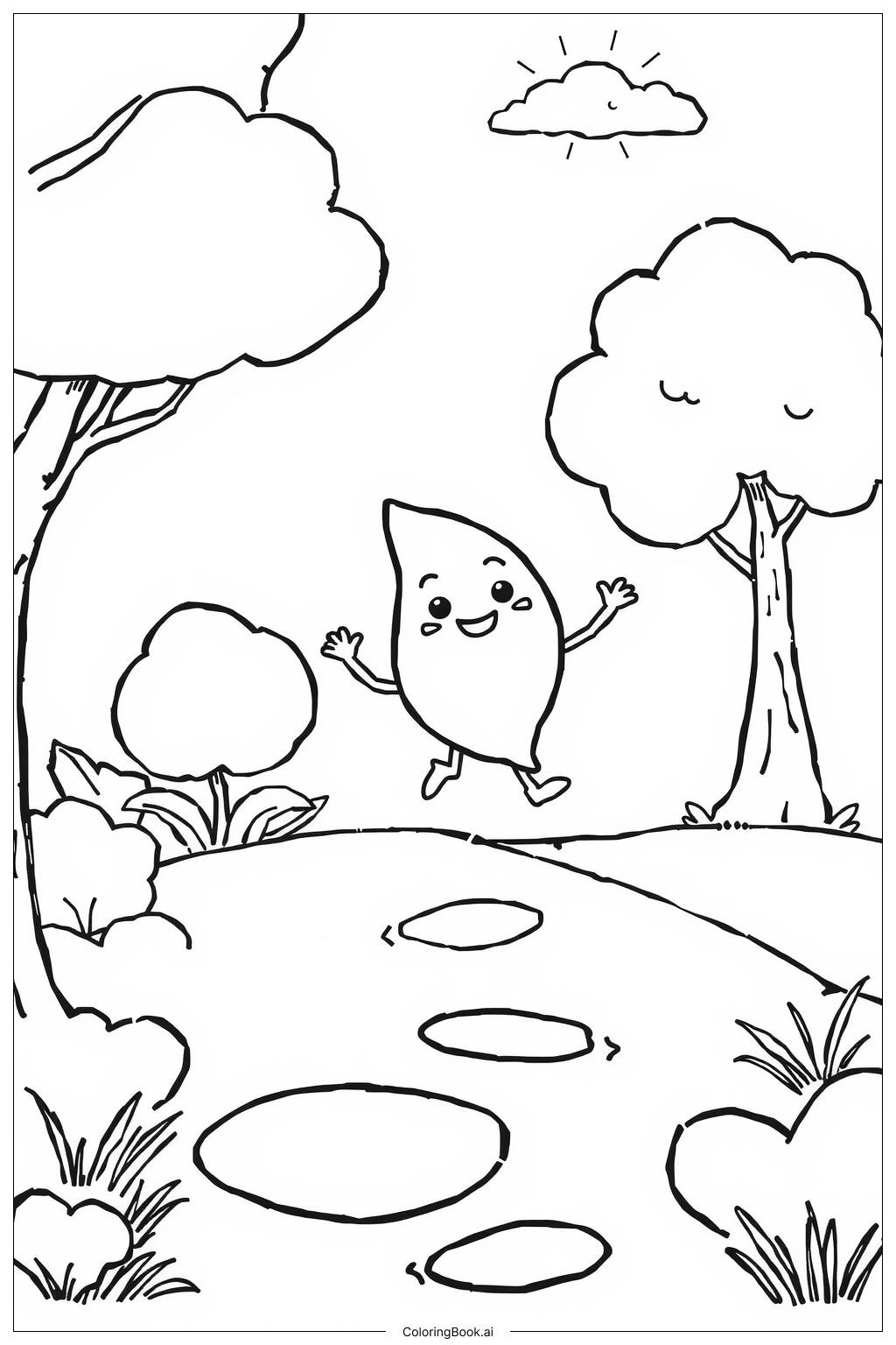 Tumble Leaf Adventure Scene Coloring Page (Free PDF&PNG Printable)