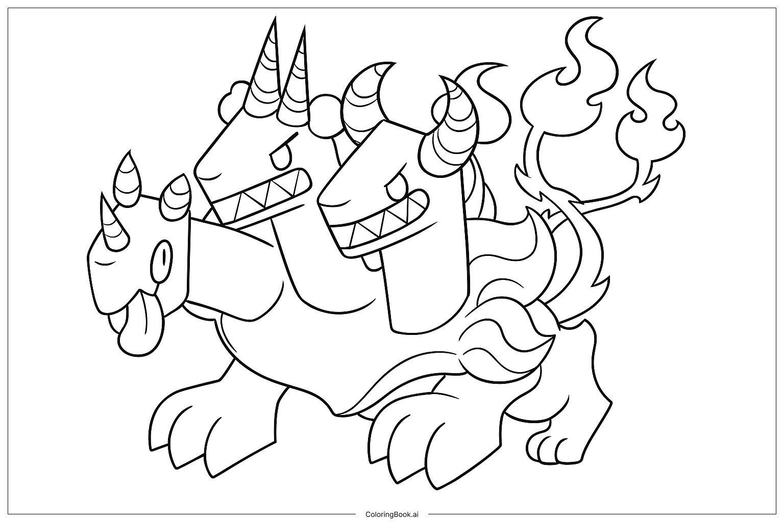  Cakeberus Coloring Page 