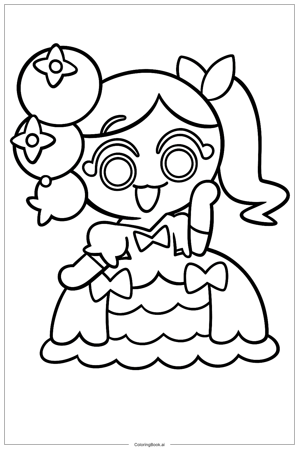  Blueberry Cookie Coloring Page 
