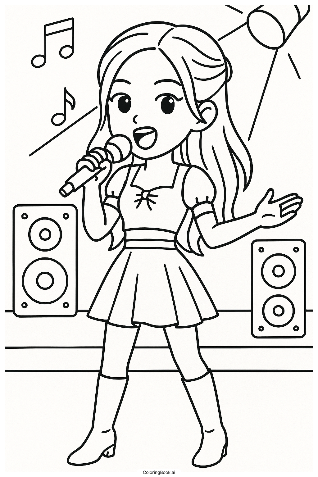  Blackpink Rosé's Solo Stage Performance Coloring Page 