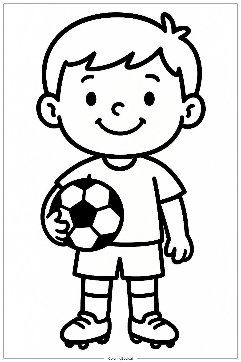  Kleiner Fußballspieler Ausmalseite 