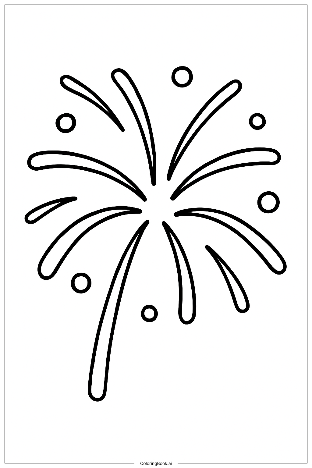 Easy Firework Pattern Coloring Page