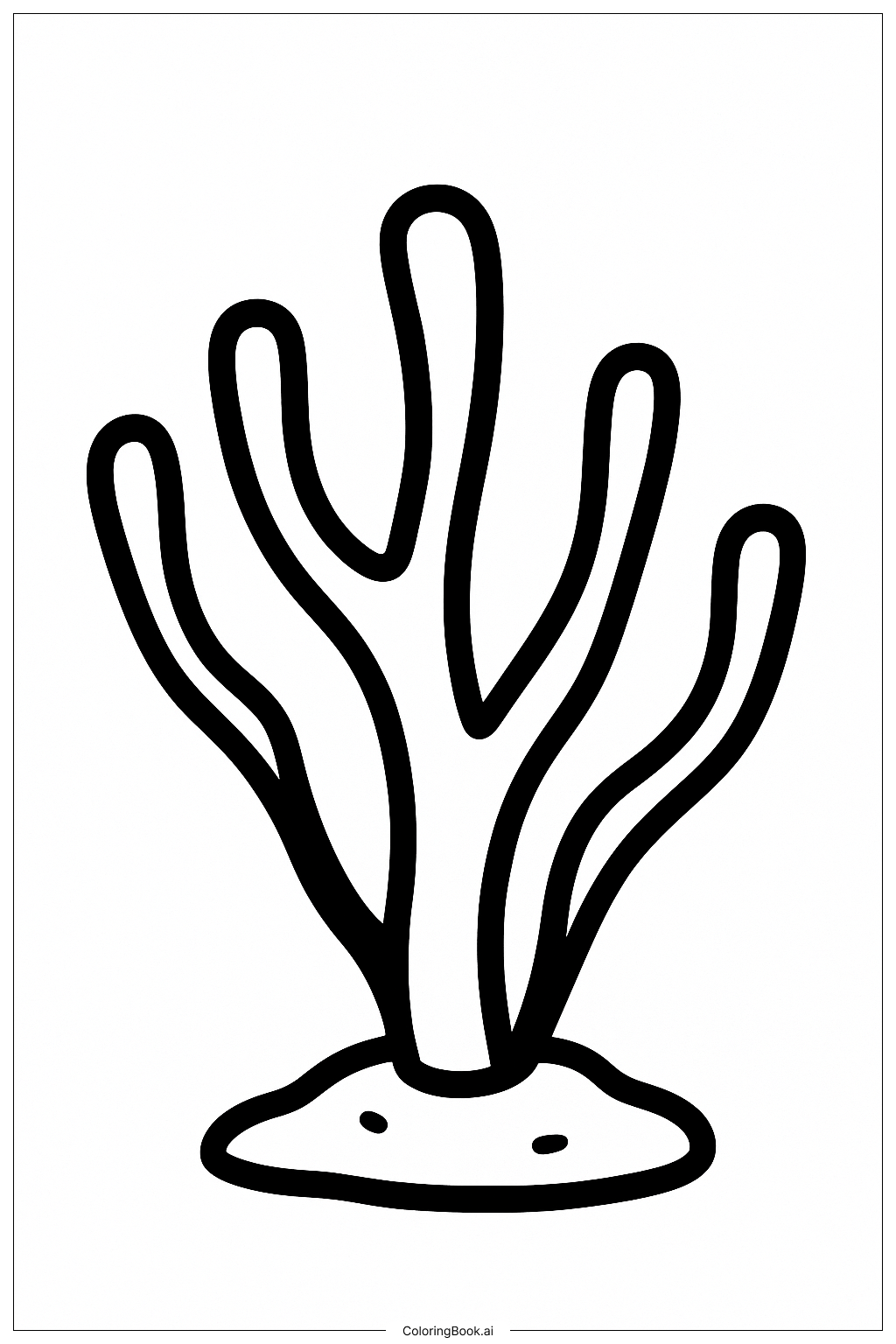  Simple Coral Under The Sea Coloring Page 