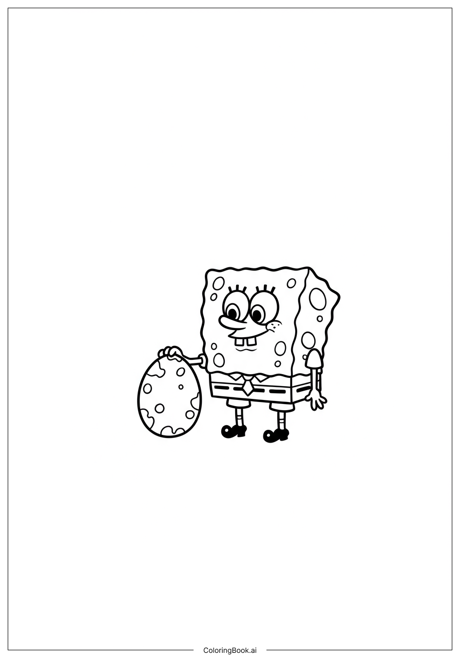  Trang tô màu Spongebob Săn Trứng Phục Sinh Tại Bikini Bottom 