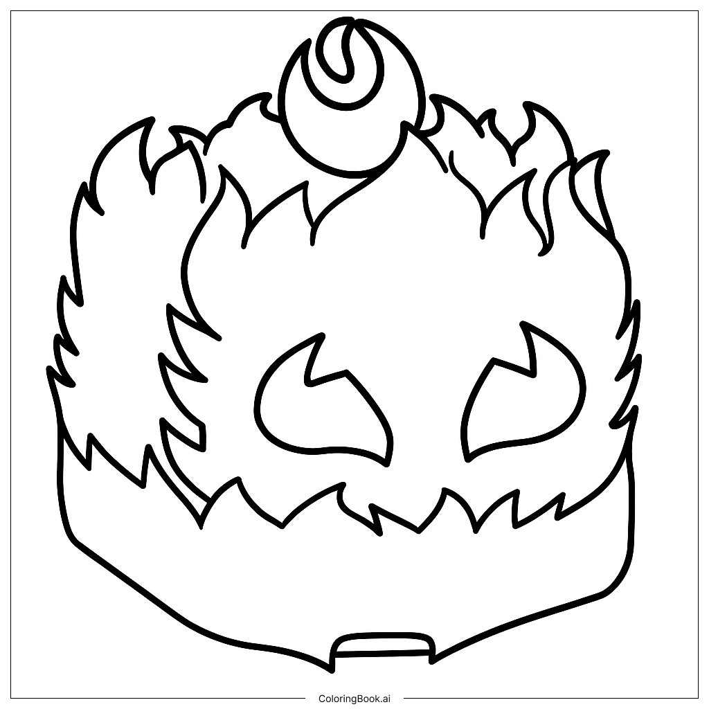 Flame Coloring Page