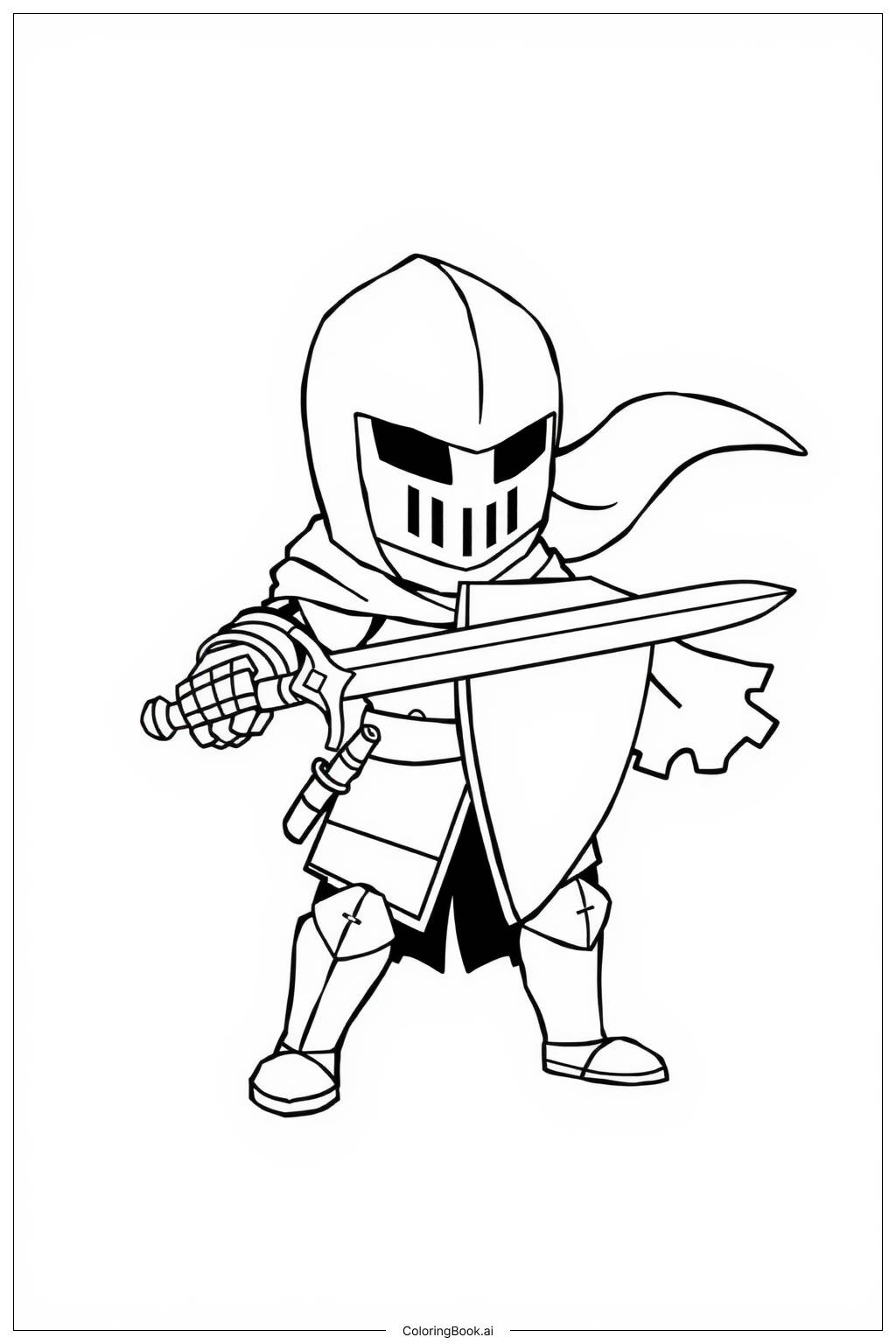  Hollow Knight's Fight for Survival Coloring Page 