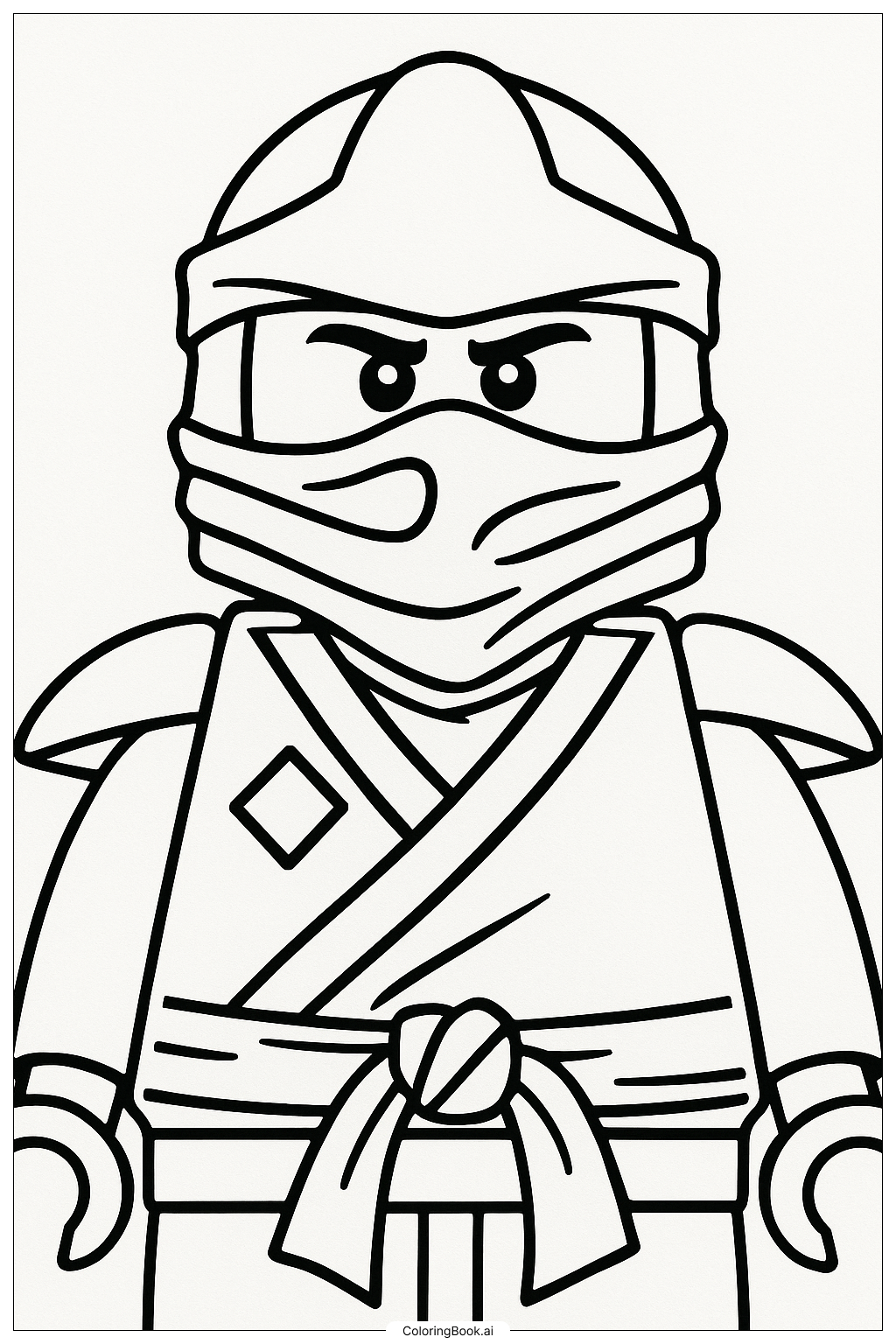  Close Up Of Ninjago Golden Armor Ausmalseite 
